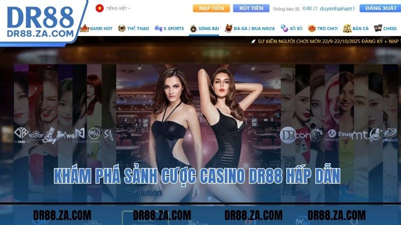 Khám phá sảnh cược Casino DR88 hấp dẫn
